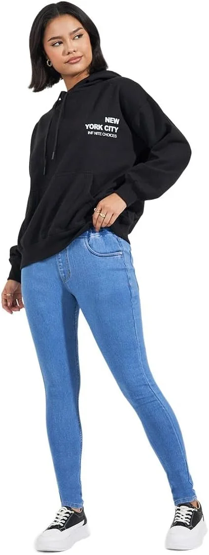 شلوار جذب زنانه استایلی، فاق بلند، طرح ساده، دارای جیب