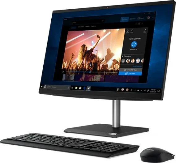 کامپیوتر رومیزی همه کاره Lenovo V30a-24، صفحه نمایش 23.8 اینچی بدون لمس، پردازنده نسل دهم Intel Core i5-10210U، رم 4 گیگابایتی DDR4، هارد دیسک 1 ترابایتی، DOS، کیبورد انگلیسی، مشکی | 11LA0036UM