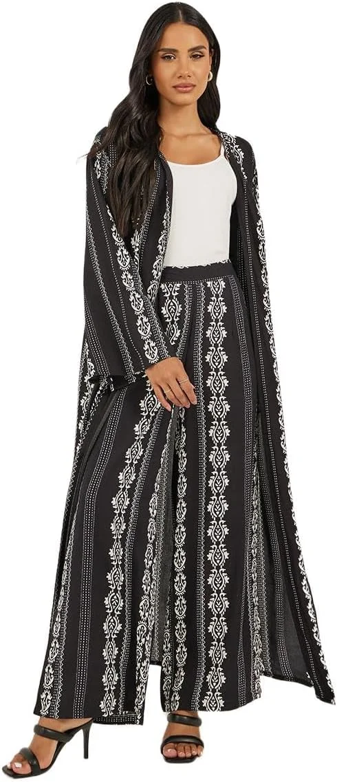 شلوار زنانه استایلی با طرح چاپی و پاچه گشاد شلوار زنانه استایلی با طرح چاپی و پاچه گشاد