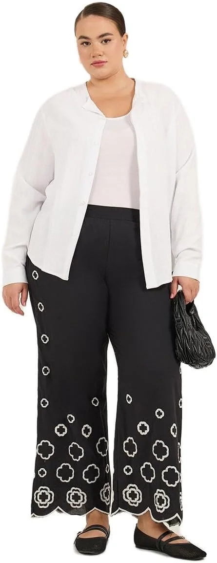 شلوار زنانه سایز بزرگ استایلی، گشاد و طرحدار شلوار زنانه سایز بزرگ استایلی، گشاد و طرحدار