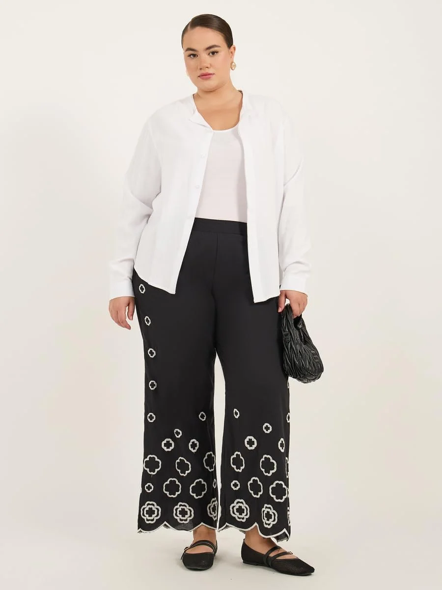 شلوار زنانه سایز بزرگ استایلی، گشاد و طرحدار شلوار زنانه سایز بزرگ استایلی، گشاد و طرحدار