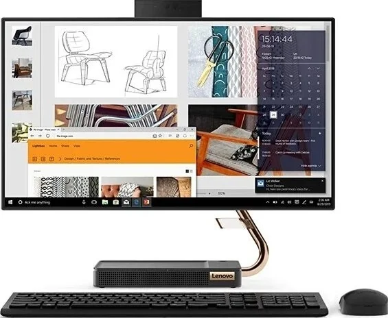 کامپیوتر همه کاره لنوو AIO 5 با پردازنده Core i5 10400T 2.0 گیگاهرتز، 8 گیگابایت رم، 512 گیگابایت SSD، USB-DVD±RW، صفحه نمایش لمسی 23.8 اینچی FHD، کارت گرافیک 2 گیگابایتی NVIDIA، کیبورد و ماوس بی سیم، ویندوز 10 هوم - مشکی | 24IMB05-F0DB004EAX-BLK