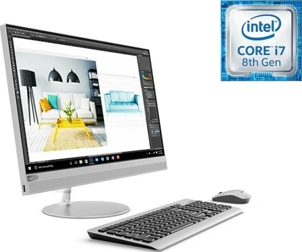کامپیوتر همه کاره لنوو IdeaCentre AIO 520، پردازنده Core i7-8700T-2.4GHz، رم 8 گیگابایت، هارد دیسک 1 ترابایت، کارت گرافیک AMD با 2 گیگابایت حافظه، ویندوز 10، صفحه نمایش 23.8 اینچ FHD، نقره ای | F0DJ0058AX