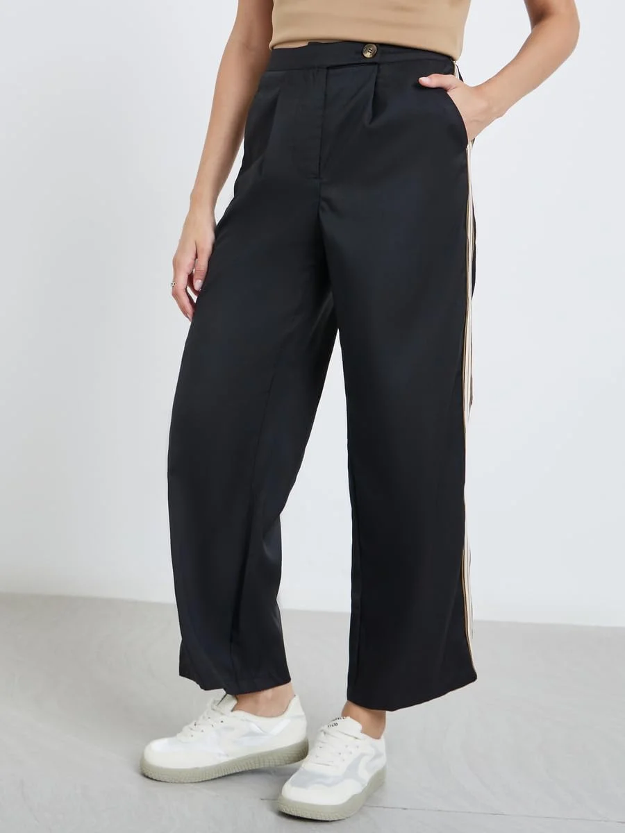 شلوار زنانه استایلی، فاق متوسط، راسته، قد تا مچ پا