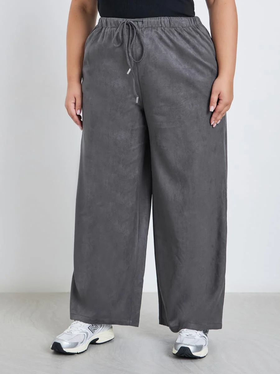 شلوار جاگر زنانه سایز بزرگ مدل جیر با بند کشی