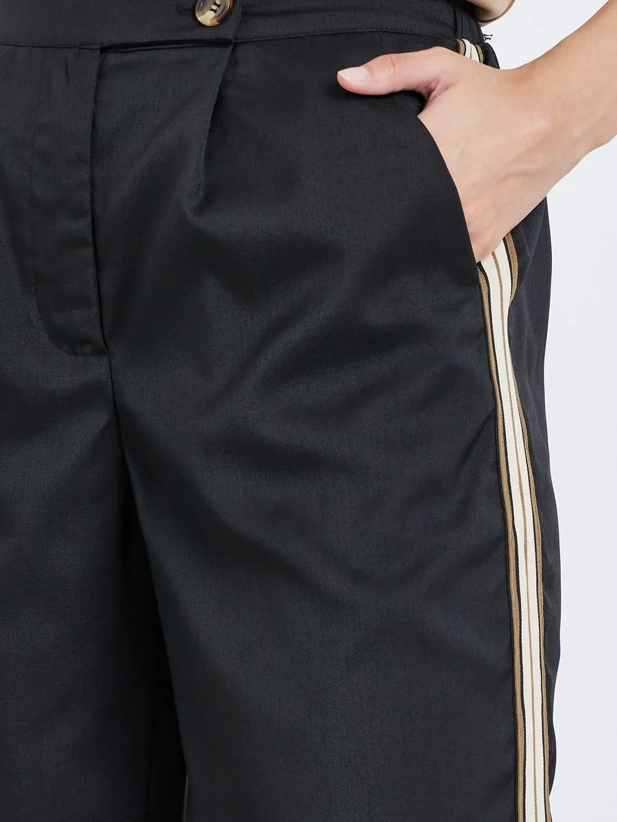 شلوار زنانه استایلی، فاق متوسط، راسته، قد تا مچ پا