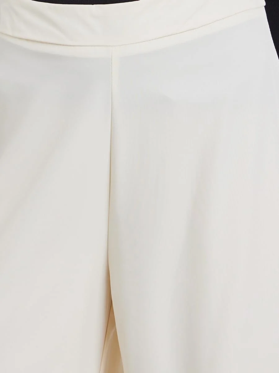 شلوار زنانه استایلی کرم پاچه گشاد