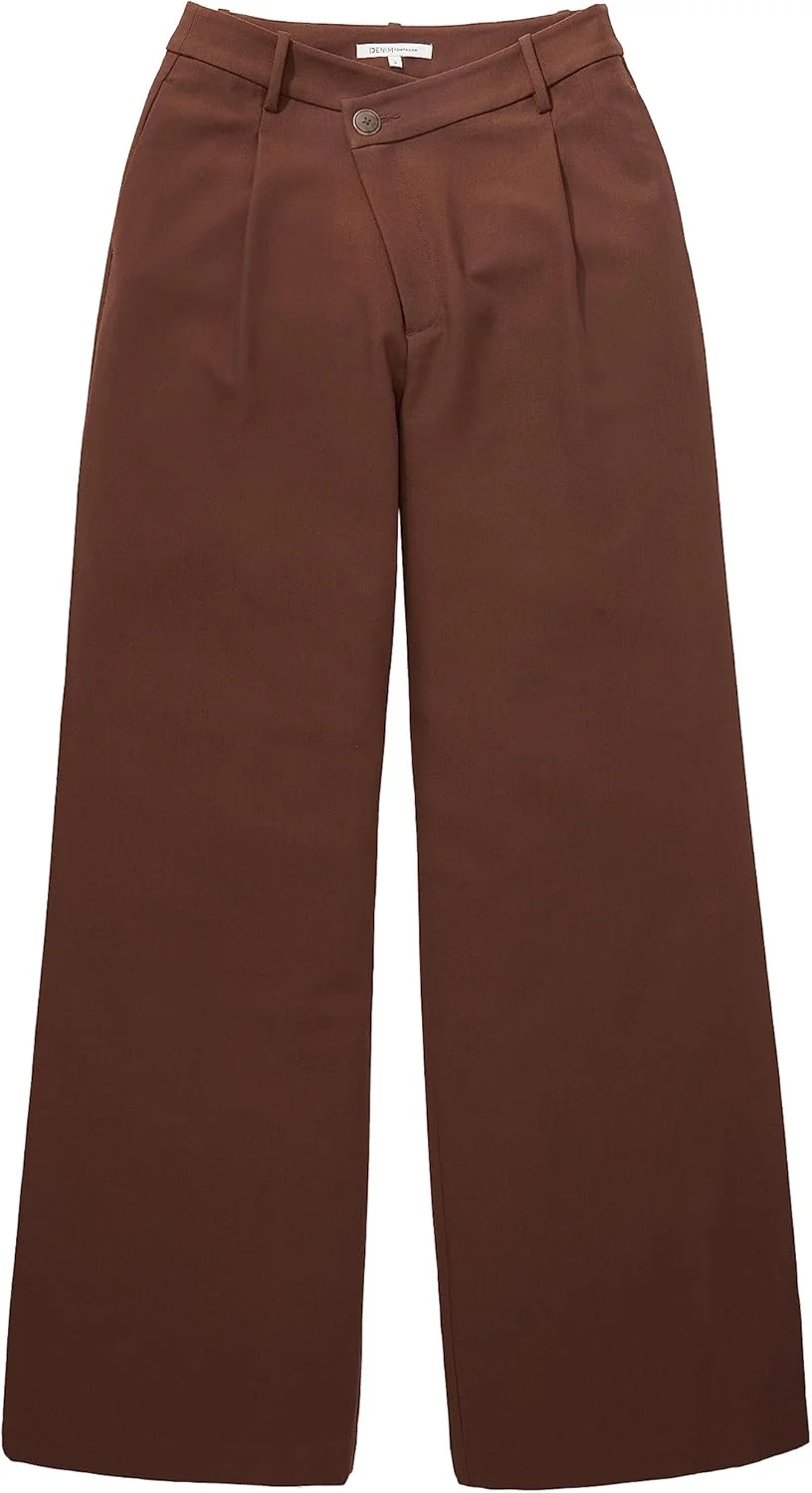 شلوار جین زنانه تام تیلور دنیم با پاچه گشاد و جزئیات کمر