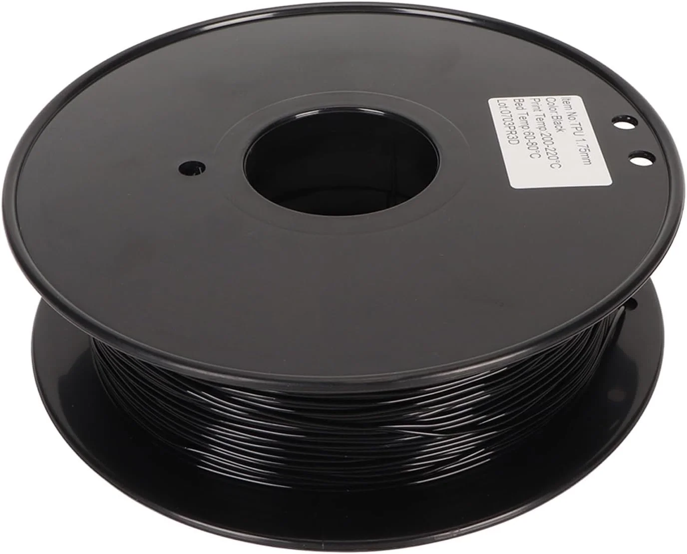 فیلامنت TPU انعطاف پذیر Jiawu 1.75mm 95A با سرعت بالا 8 کیلوگرم، مواد چاپ سه بعدی برای اکثر پرینترهای FDM، قطعات میراگر ارتعاش (مشکی)