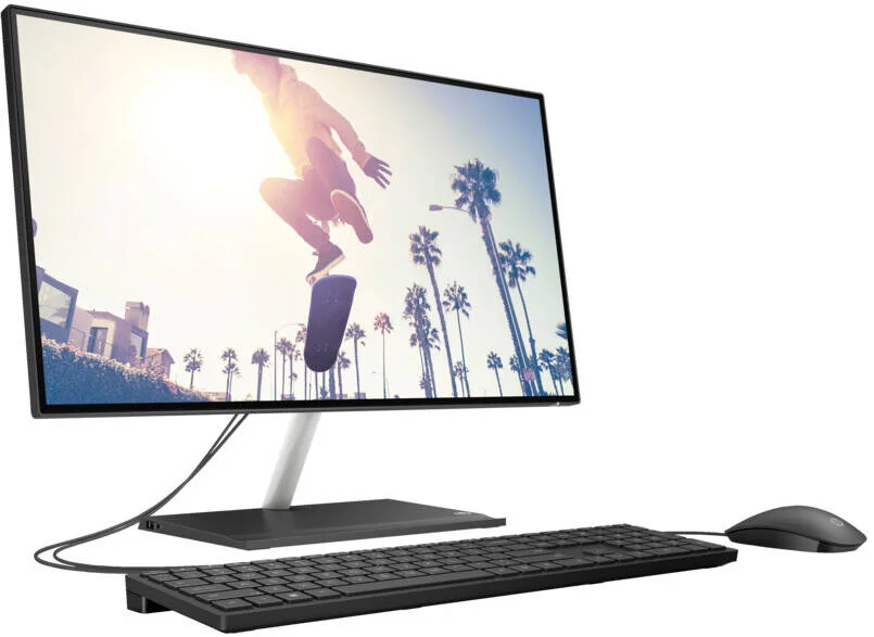 کامپیوتر رومیزی همه کاره HP 24-cb1018nh، صفحه نمایش 23.8 اینچی FHD VA، پردازنده Intel Core i7-1255U، رم 8 گیگابایتی، حافظه SSD 256 گیگابایتی، گرافیک Intel Iris Xe، کیبورد و ماوس سیمی مشکی HP 225، FreeDOS، مشکی | 6M8A1EA