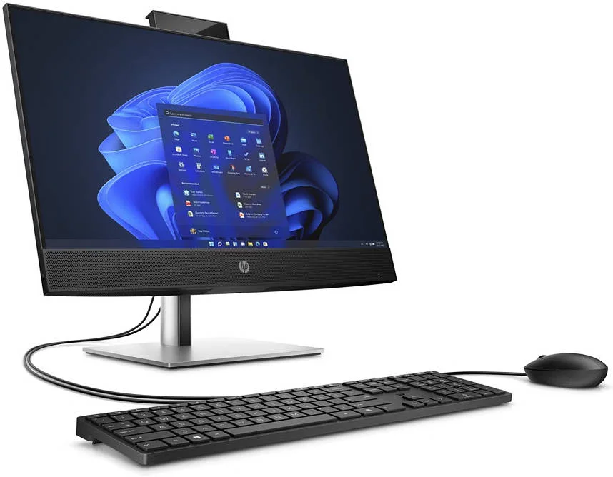 کامپیوتر رومیزی همه کاره HP ProOne 440 G9 AIO، نمایشگر 24 اینچی FHD IPS، پردازنده Intel Core i5 12400T، رم 8 گیگابایتی، حافظه SSD 512 گیگابایتی، کارت گرافیک Intel UHD 730، کیبورد سیمی HP 125 و ماوس سیمی HP 125، ویندوز 11 پرو، مشکی | 6B1K4EA
