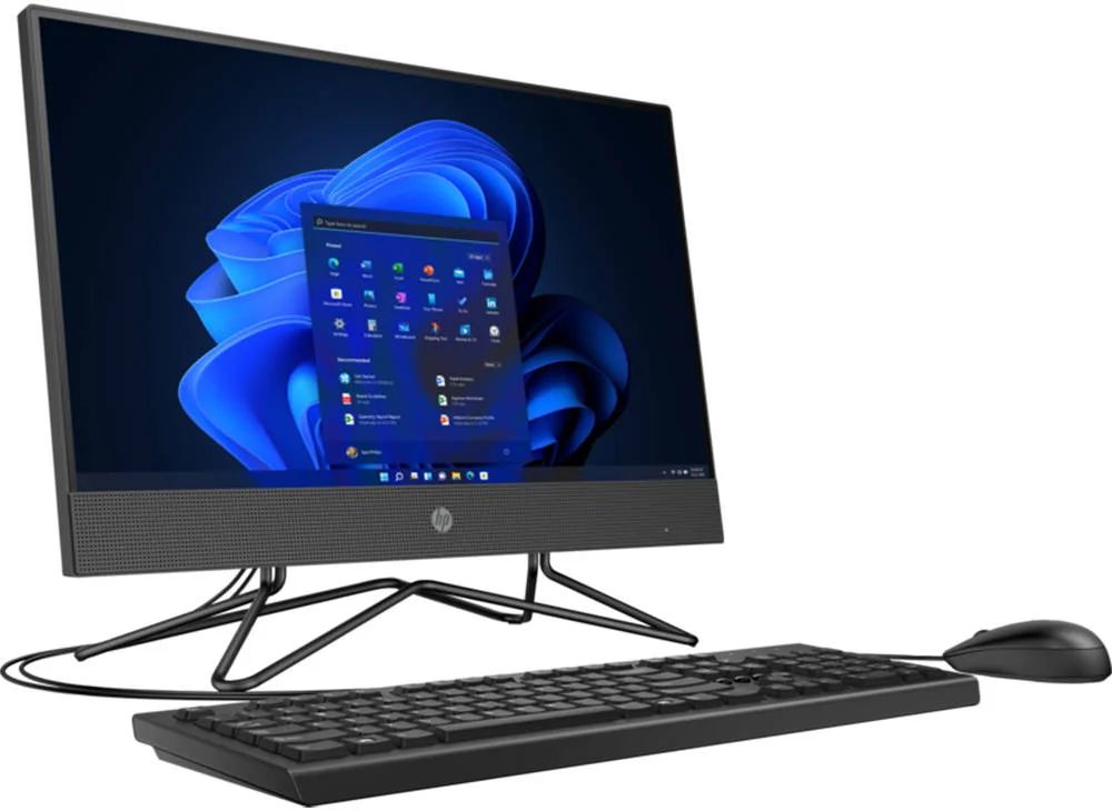 کامپیوتر همه کاره اچ پی پرو وان 200 G4 با صفحه نمایش 21.5 اینچی FHD بدون لمس، پردازنده نسل دهم اینتل Core i3-10110U، رم 4 گیگابایتی DDR4، هارد دیسک 1 ترابایتی، گرافیک یکپارچه اینتل UHD، DOS - بدون سیستم عامل، کیبورد و ماوس سیمی، مشکی | 295C8EA#BH5