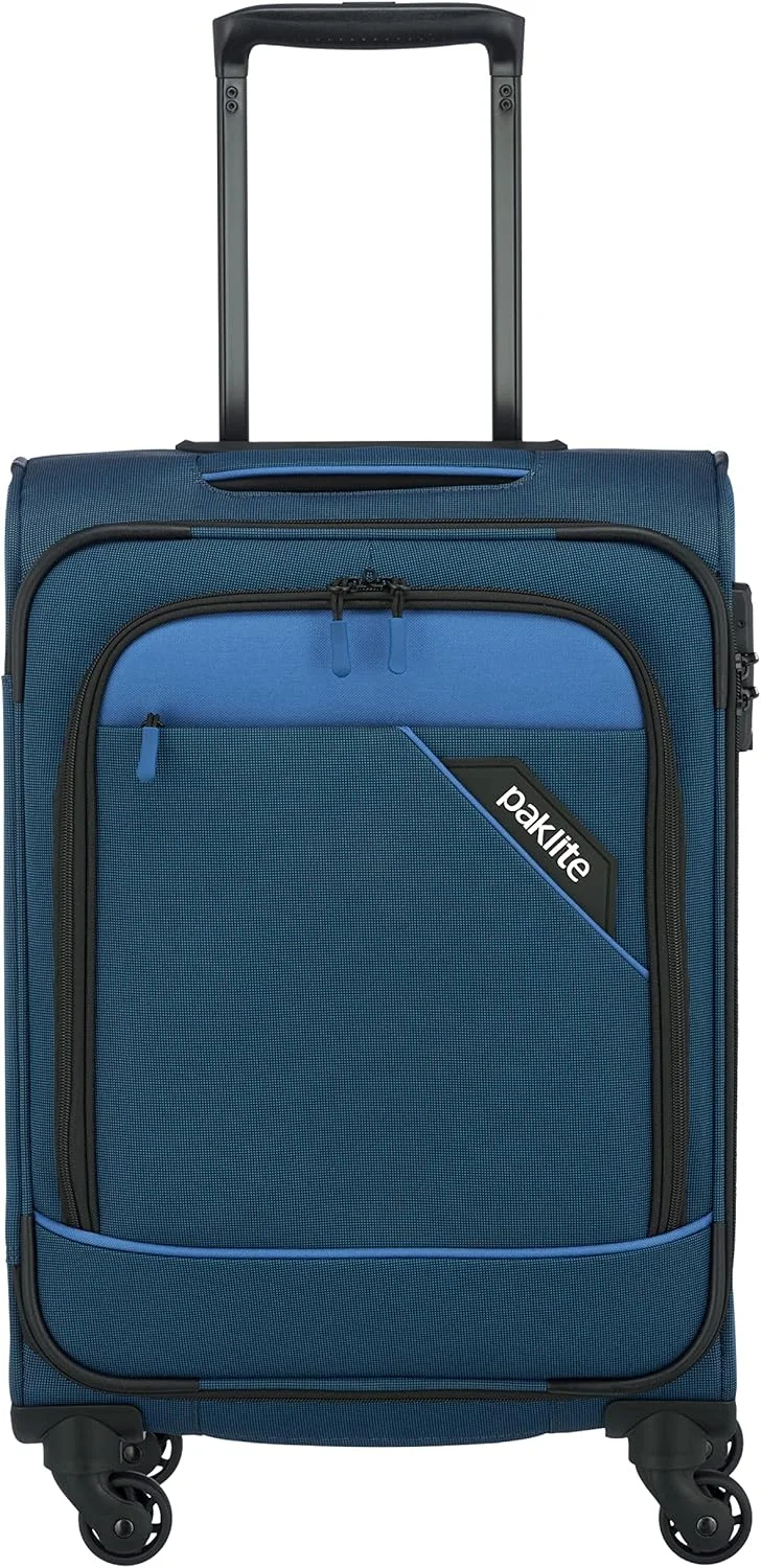 چمدان چرخدار نرم پاکلایت سایز کابین S، قفل TSA، سری چمدان DERBY: ترولی شیک با ظاهر دورنگ، 55 سانتی متر، 41 لیتر