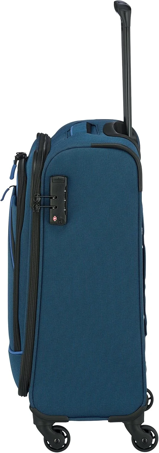 چمدان چرخدار نرم پاکلایت سایز کابین S، قفل TSA، سری چمدان DERBY: ترولی شیک با ظاهر دورنگ، 55 سانتی متر، 41 لیتر