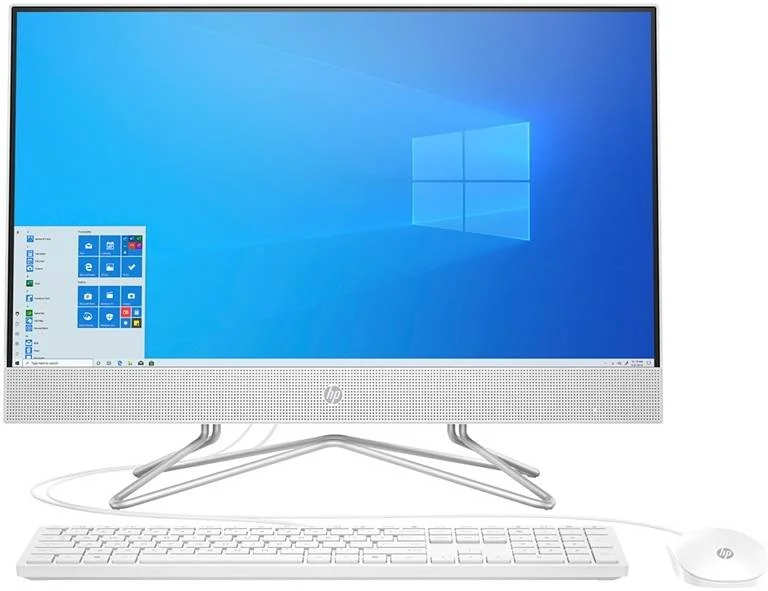 کامپیوتر رومیزی همه کاره لمسی HP 24-DF0170 با صفحه نمایش 23.8 اینچی، FHD 1920x1080، پردازنده نسل دهم Intel Core i5-1035G1، رم 12 گیگابایتی، حافظه SSD 512 گیگابایتی، DVD Burner، Intel UHD، ویندوز 10، کیبورد و ماوس سیمی، سفید | 9ED64AA#ABA