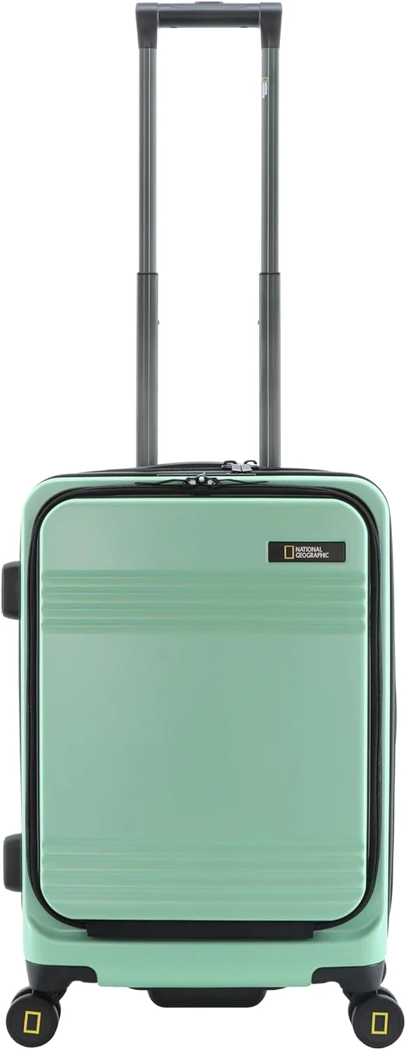 National Geographic Lodge Suitcases Luggage (20 Inch) 100% Polycarbonate (PC) Durable Lightweight Material 20% Expandable 4 Quite Double Wheels Travel Bag Extra Secure Lock Cabin Luggage Bag Jade