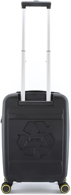 چمدان کابین کوچک تجاری سخت پوسته نشنال جئوگرافیک RPET Balance، چمدان مسافرتی بادوام و سبک وزن با قفل ترکیبی TSA، کیف ترولی 4 چرخ گردان بی صدا (20 اینچ) مشکی.