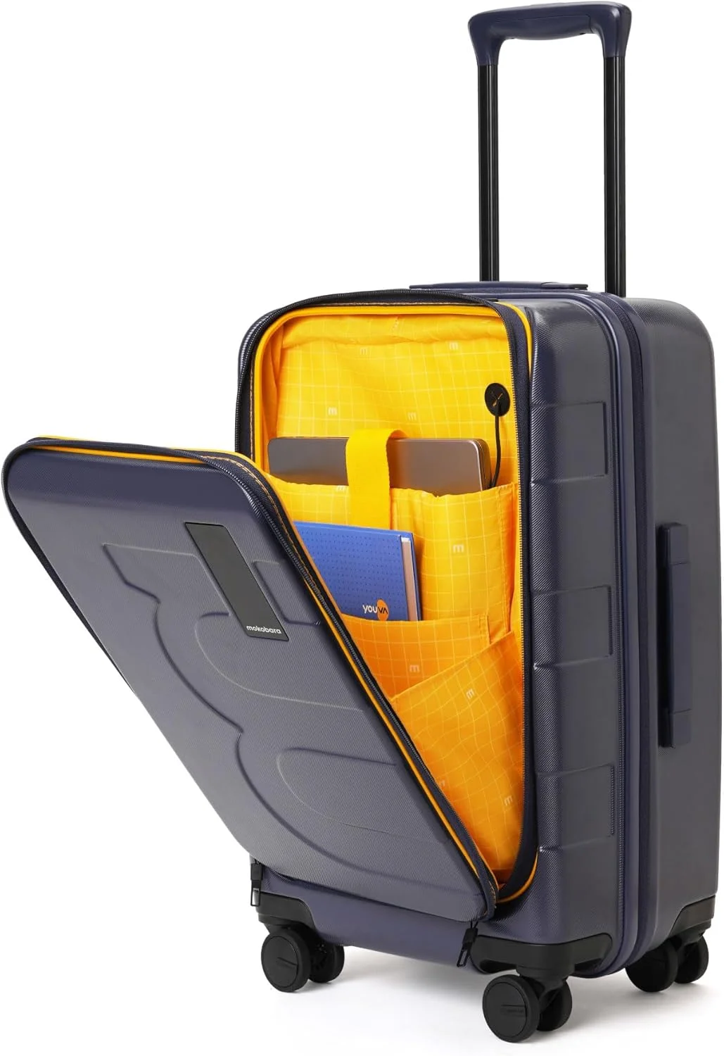 چمدان کابین پرو MOKOBARA مدل Em | ظرفیت 56.55 لیتر، محفظه لپ تاپ 15.6 اینچی | قفل مورد تایید TSA، ساختار بادوام، دسته ارگونومیک | چمدان دستی | رنگ سرمه ای