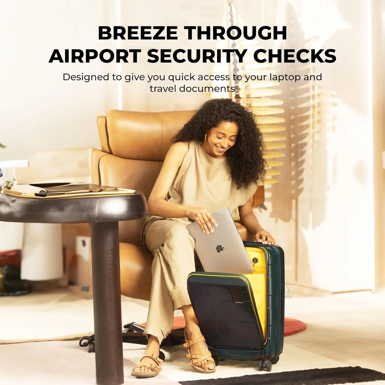 چمدان کابین پرو MOKOBARA مدل Em | ظرفیت 56.55 لیتر، محفظه لپ تاپ 15.6 اینچی | قفل مورد تایید TSA، ساختار بادوام، دسته ارگونومیک | چمدان دستی | عذر می خواهم (صورتی)