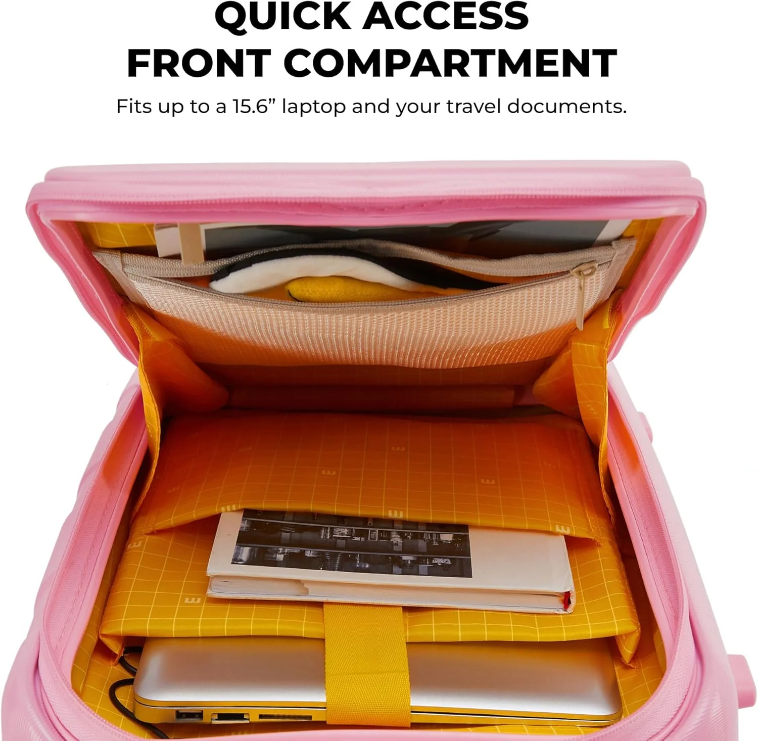 چمدان کابین پرو MOKOBARA مدل Em | ظرفیت 56.55 لیتر، محفظه لپ تاپ 15.6 اینچی | قفل مورد تایید TSA، ساختار بادوام، دسته ارگونومیک | چمدان دستی | عذر می خواهم (صورتی)