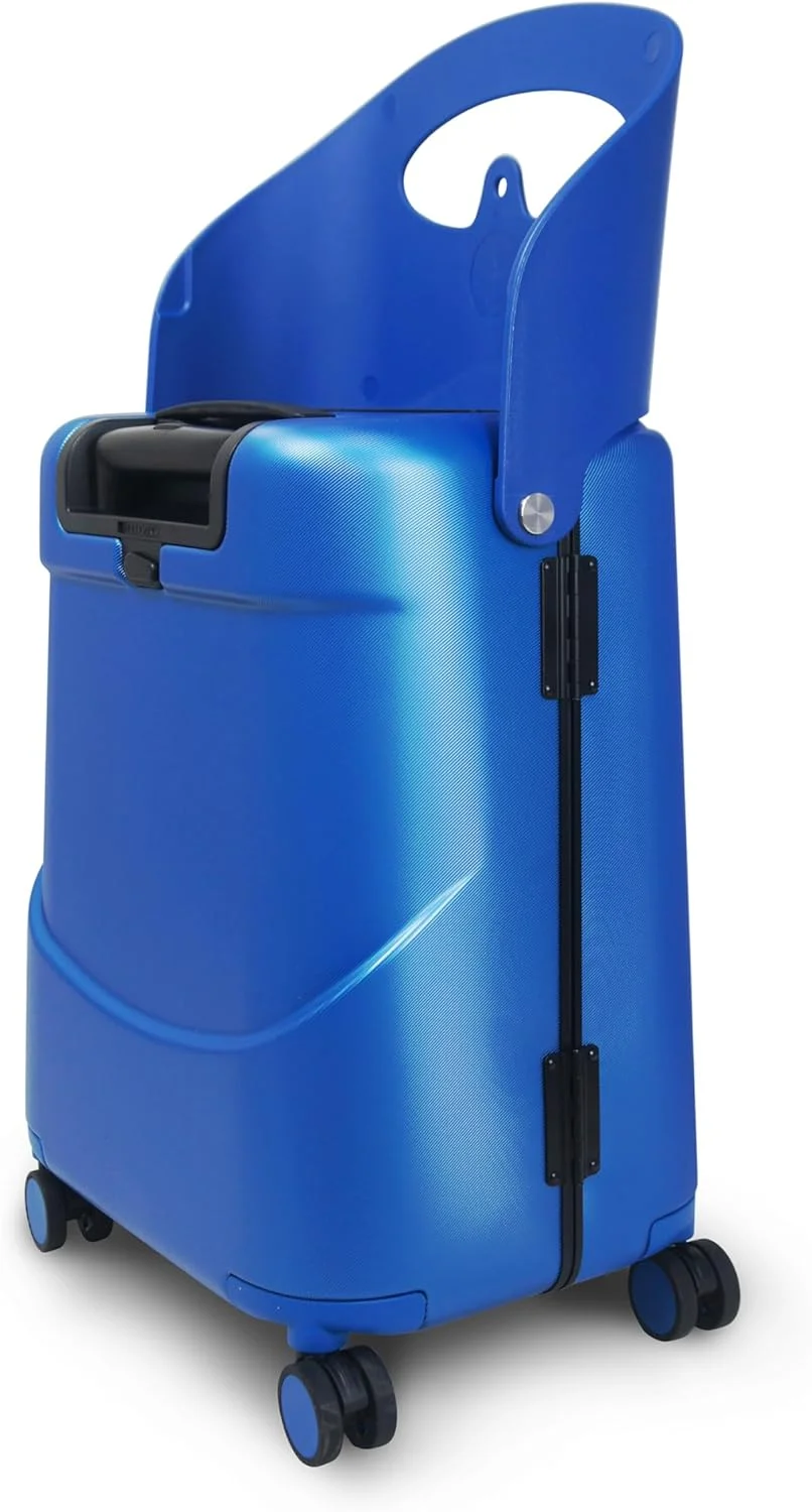 چمدان کابین سایز MiaMily. چمدان سواری برای کودکان و صندلی قابل حمل برای بزرگسالان. مطابق با TSA. مناسب برای سنین 2+ و ~100 کیلوگرم. رنگ آبی کبالت، آبی کبالت، کابین سایز، فشن