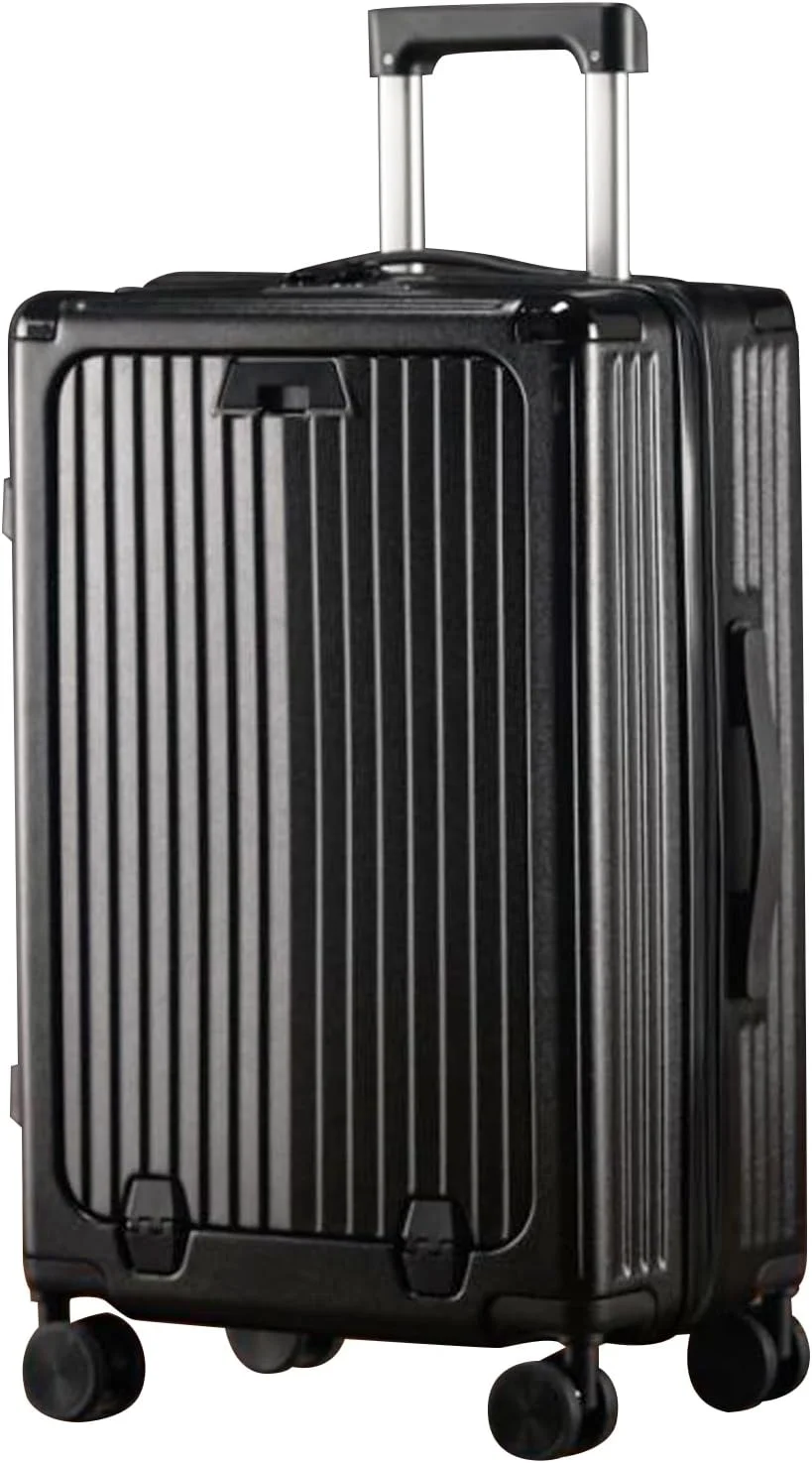 چمدان کابین سایز، چمدان سخت با چرخ های اسپینر جیب جلویی 4 (کابین سایز 20 اینچی)