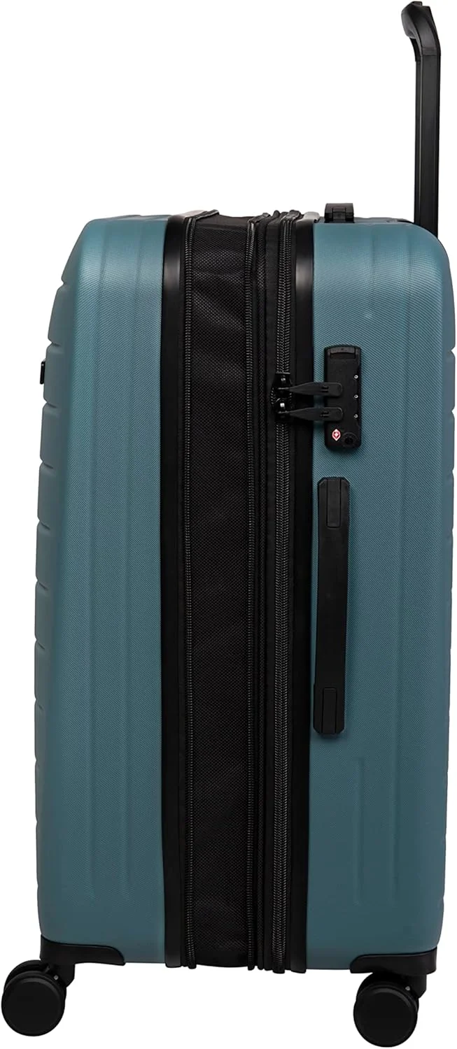 چمدان سخت بدنه ABS یونی‌سکس it luggage Legion، دارای 8 چرخ گردان 360 درجه، کیف ترولی قابل گسترش، دسته تلسکوپی، کد محصول 16-2179A08، چمدان سبک وزن (آبی دودی، کوچک)