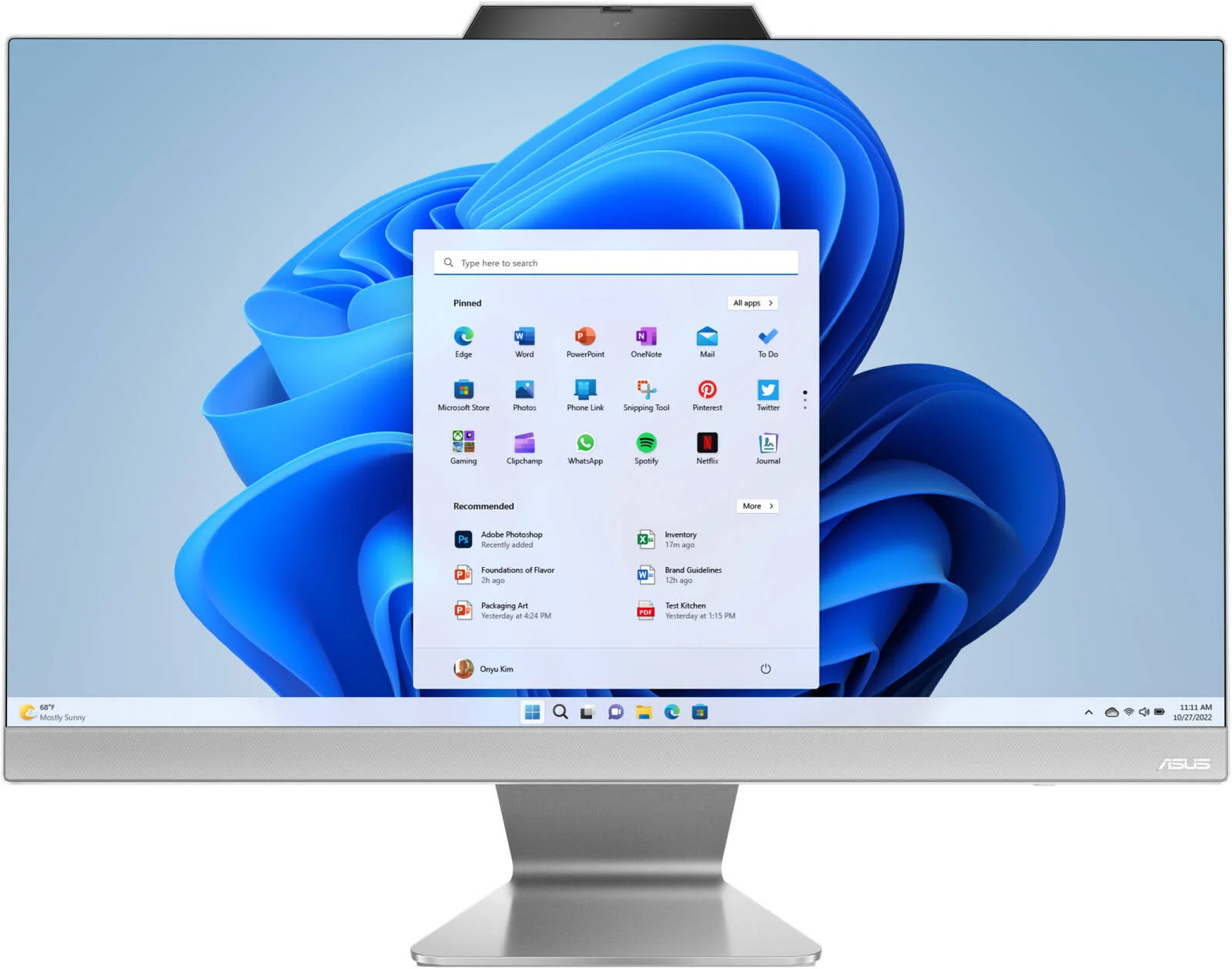 کامپیوتر همه کاره ایسوس مدل A3202WV A3، صفحه نمایش لمسی 23.8 اینچی FHD ضد انعکاس، پردازنده Intel Core i7-1355U، رم 8 گیگابایتی، حافظه SSD 512 گیگابایتی، گرافیک Intel Iris Xe، کیبورد و ماوس انگلیسی، Free DOS، سفید | 90PT03T1-M00JD0