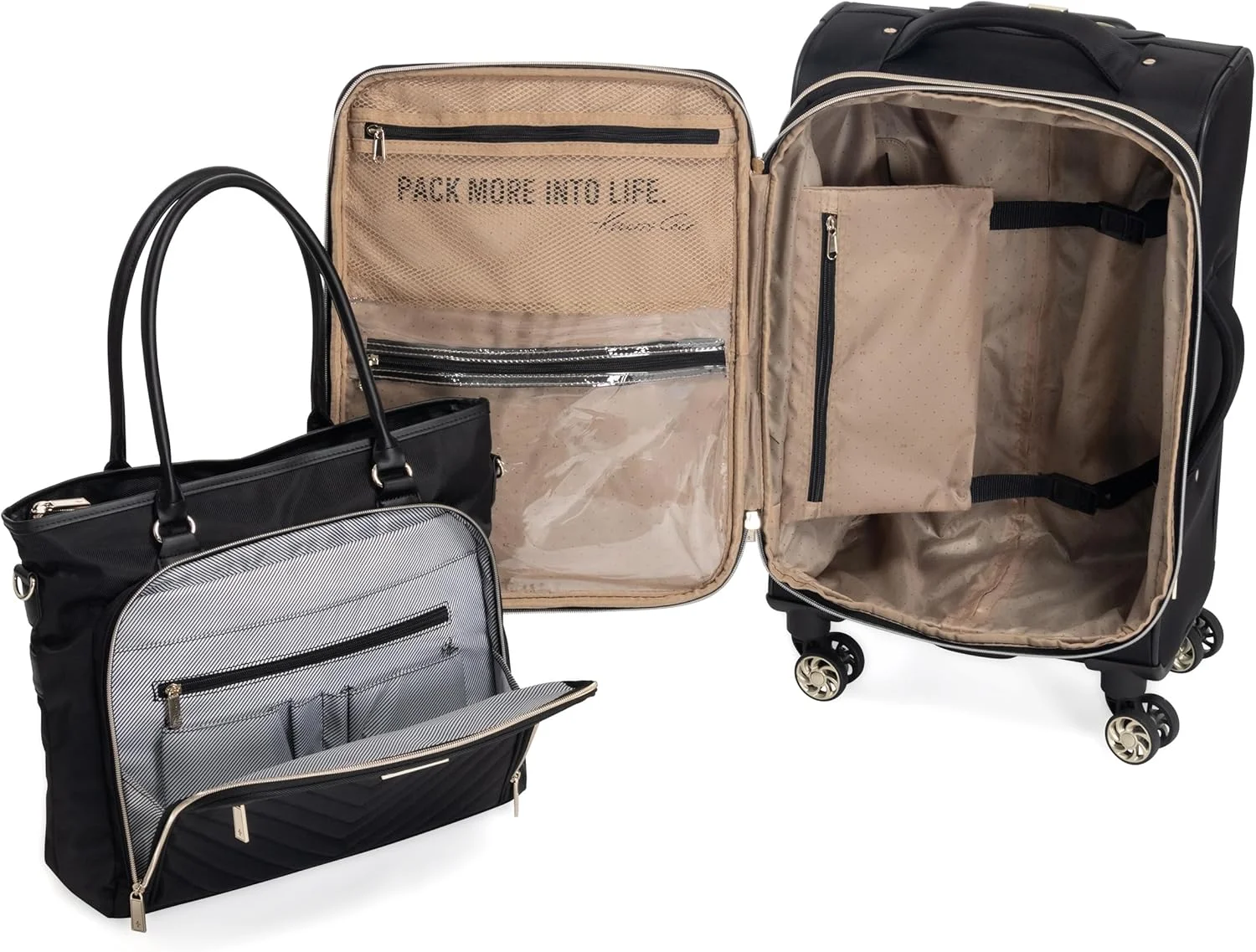 چمدان چرخ دار 20 اینچی کنت کول ریکشن چلسی از جنس پلی استر توییل با قابلیت افزایش فضا