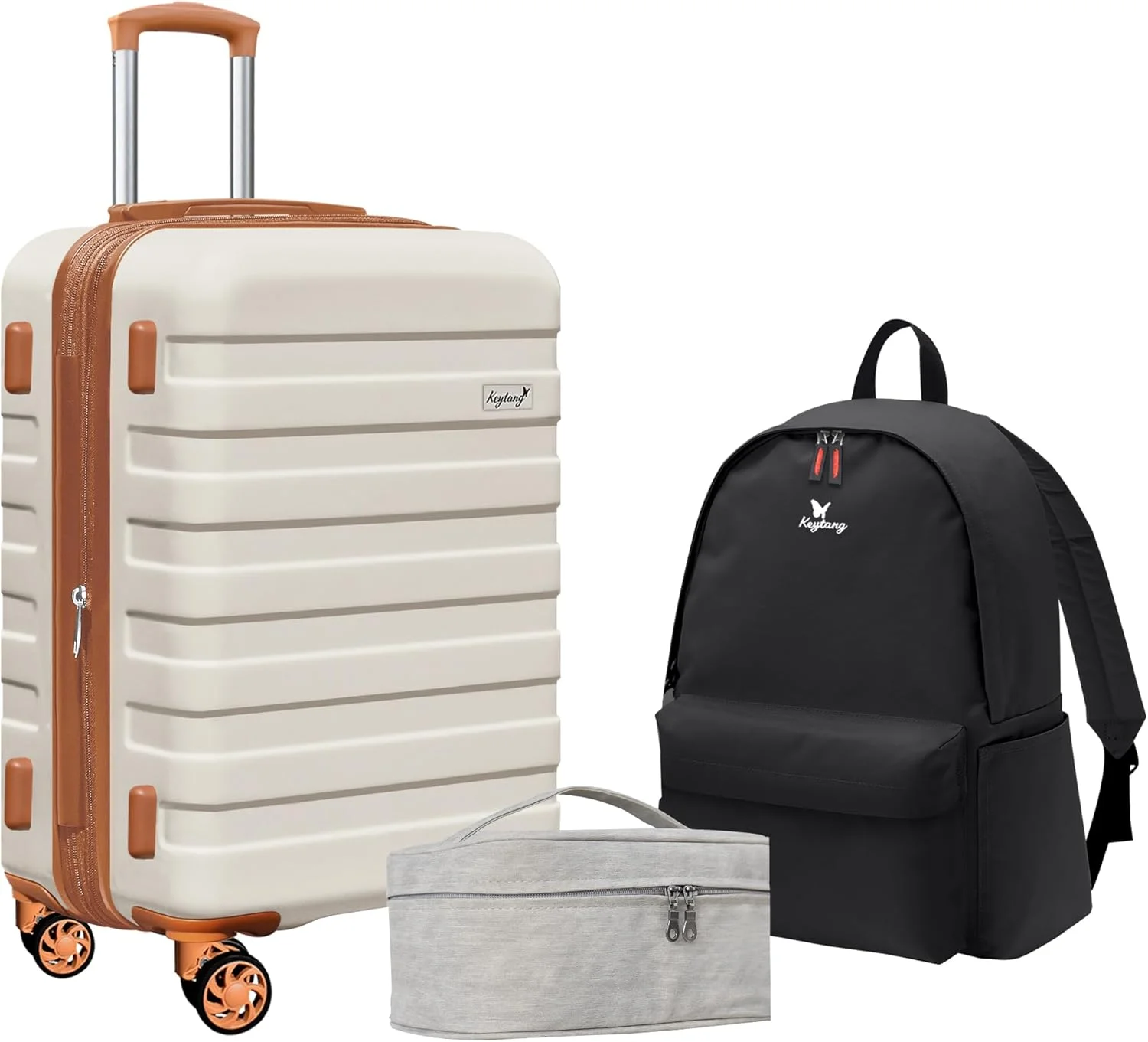 چمدان کابین سایز 20 اینچی اکسپلورر با بدنه سخت، سبک و چرخ های اسپینر