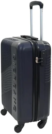 چمدان کابین سایز کوچک سری لوگو جیوردانو، آبی نفتی، بدنه سخت ABS، سبک وزن و بادوام، دارای 4 چرخ، چمدان ترولی 20 اینچی با قفل 3 رقمی امن.