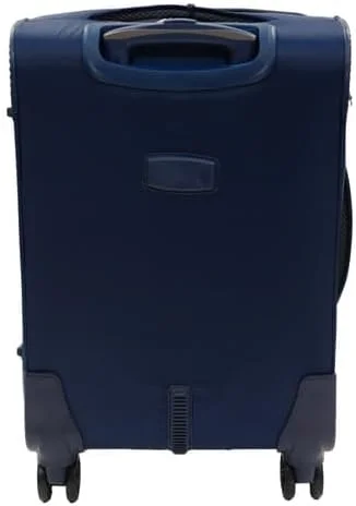 چمدان کابین کوچک سری کازابلانکا جیوردانو، سرمه ای، نایلون نرم، سبک وزن، بادوام، قابل گسترش، 4 چرخ، کیف چرخدار مسافرتی 20 اینچی با قفل 3 رقمی ایمن