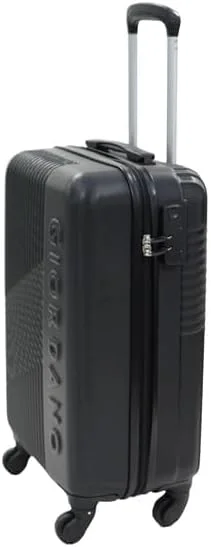 چمدان کابین کوچک مشکی سری لوگو جیوردانو، بدنه سخت ABS، سبک وزن و بادوام، چمدان چرخ دار 20 اینچی با قفل 3 رقمی ایمن