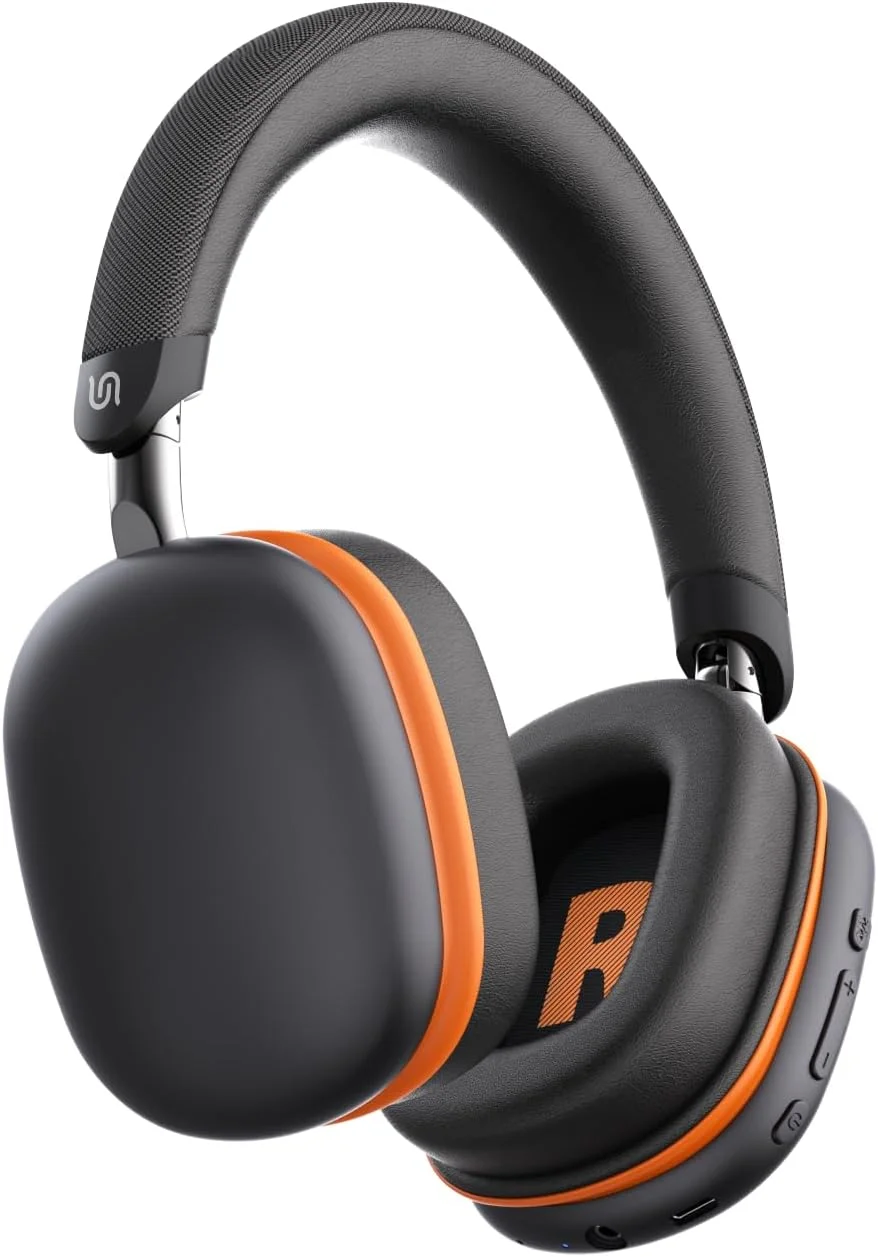 هدفون بی سیم Porodo Soundtec Vibe، 36 ساعت پخش، باتری 300 میلی آمپر ساعت، صدای فراگیر، اندازه درایور 40 میلی متر، سبک و راحت، بلوتوث V5.3، برد انتقال 10 متر (مشکی)