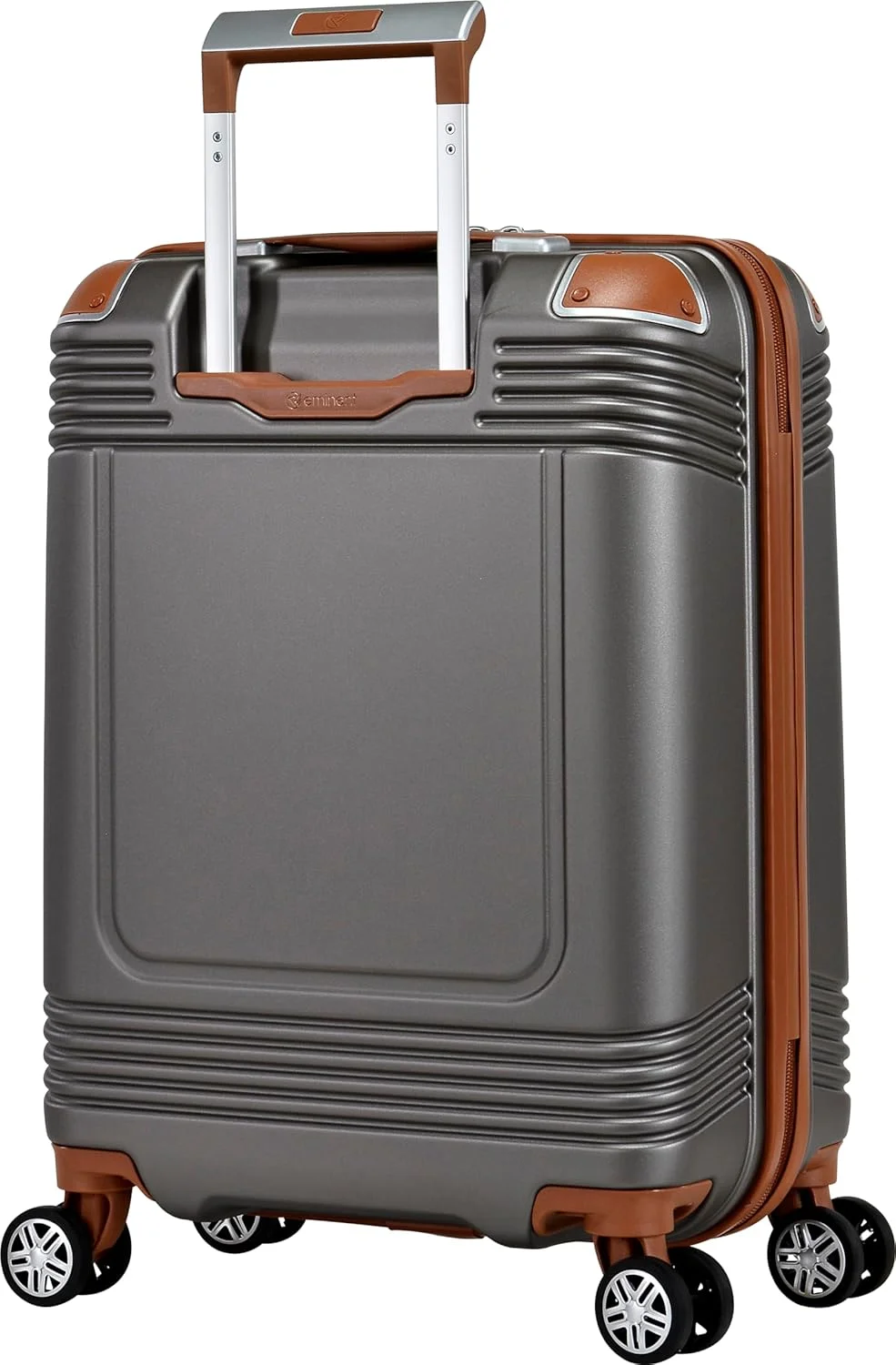 چمدان چرخدار سخت ایمیننت ماکرولون با قفل ترکیبی مورد تایید TSA و 4 چرخ دوبل 360 درجه بی صدا، KK10 (سایز کابین 20 اینچ، خاکستری طلایی)
