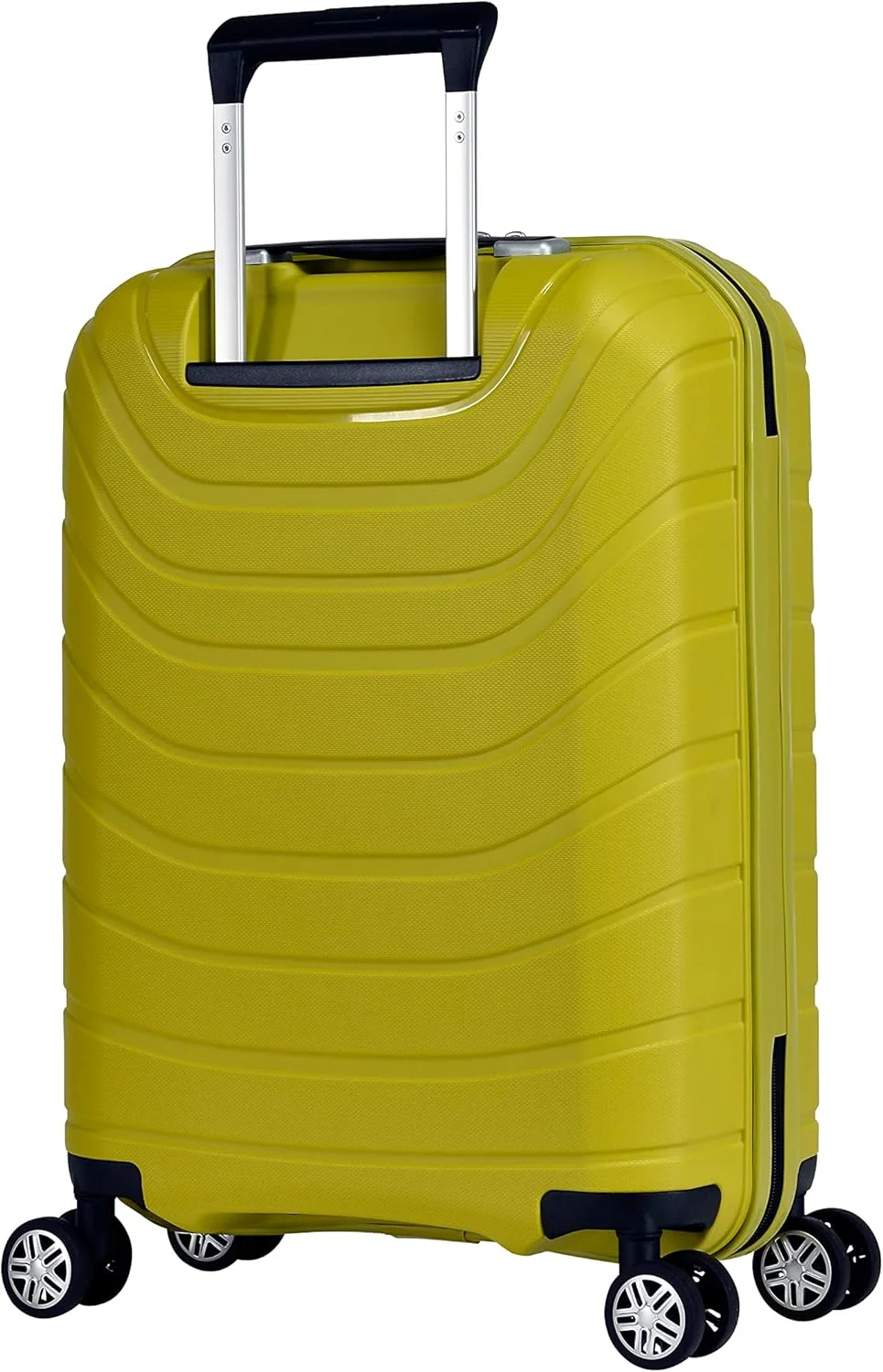 چمدان عالی ایمیننت، چمدان سخت پوسته با کیفیت بالا، پلی پروپیلن سبک وزن، چرخ های دوبل بی صدا، قفل TSA مدل B0011 (سایز کابین 20 اینچ، سبز مایل به زرد)
