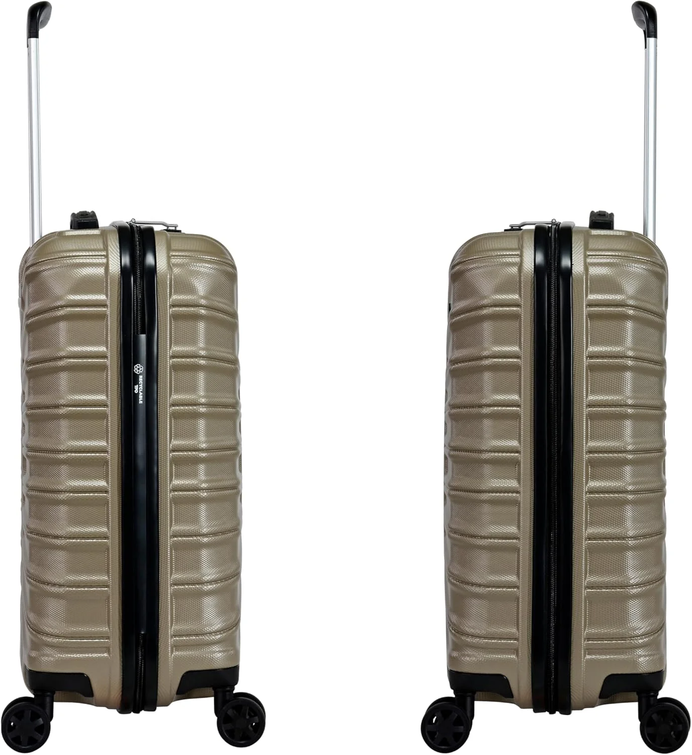 چمدان سخت پوسته امیننت، چرخ دار فوق سبک با قفل ترکیبی مورد تایید TSA و 4 چرخ دوبل 360 درجه بی صدا، KK30 (سایز کابین 20 اینچ، طلایی شامپاینی)