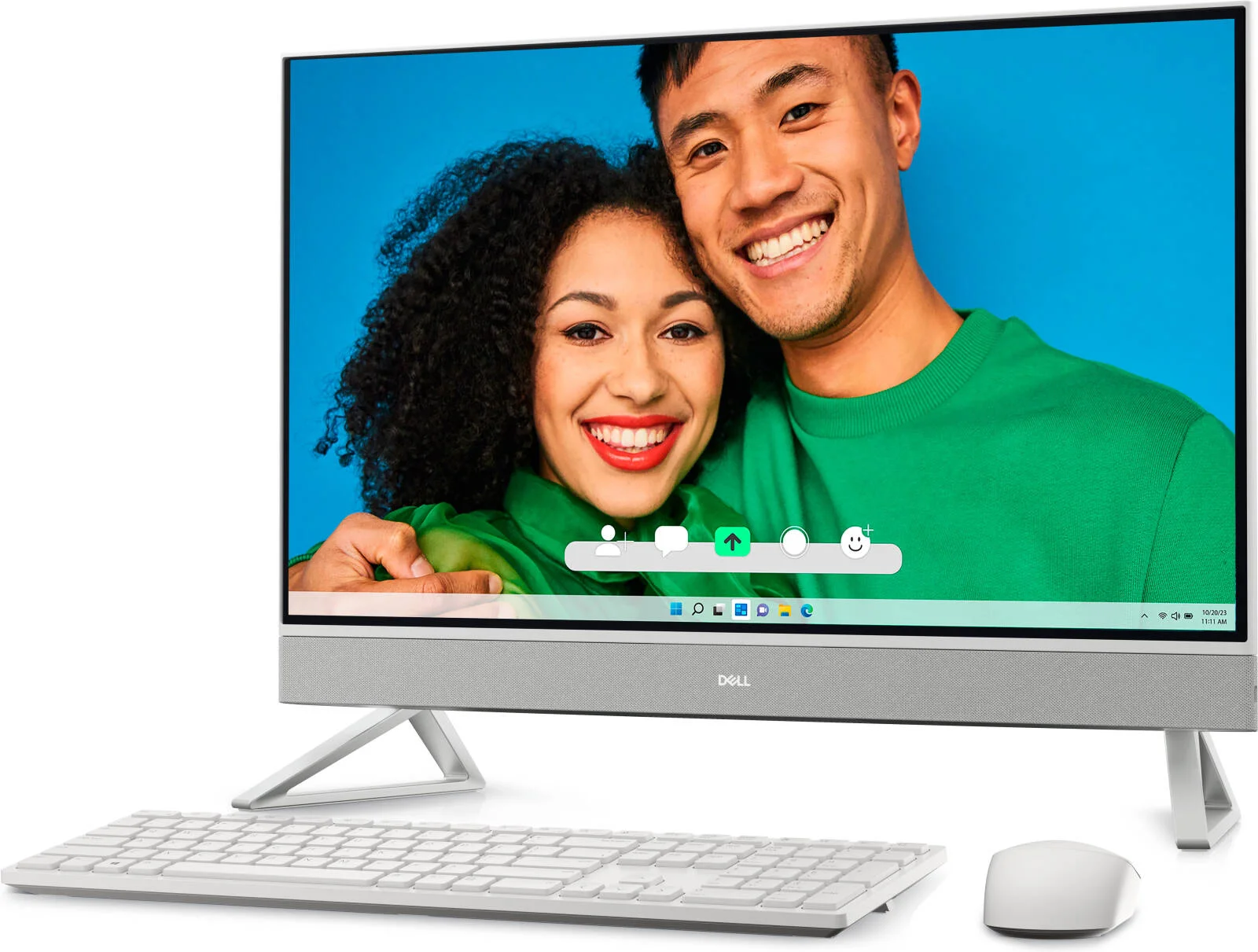 کامپیوتر رومیزی آل این وان دل Inspiron 7730، صفحه نمایش لمسی 27 اینچی FHD WVA InfinityEdge، پردازنده Intel Core 7-150U، رم 16 گیگابایتی، SSD 1 ترابایتی، GeForce MX570A 2 گیگابایتی، کیبورد و ماوس انگلیسی-عربی، ویندوز 11، سفید | 7730-INS-AIO-2003