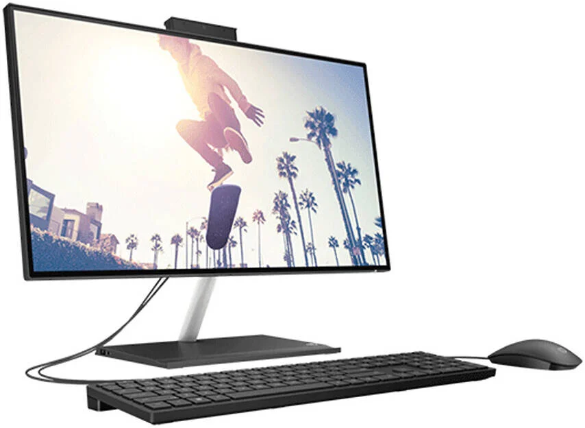 کامپیوتر رومیزی همه کاره HP مدل 24-cb1018nh، صفحه نمایش لمسی 23.8 اینچی FHD IPS، پردازنده Intel Core i5-1235U، رم 8 گیگابایتی، حافظه SSD 512 گیگابایتی، گرافیک Intel UHD، ماوس و کیبورد سیمی HP 225، FreeDOS، مشکی | 6V338EA#BH5