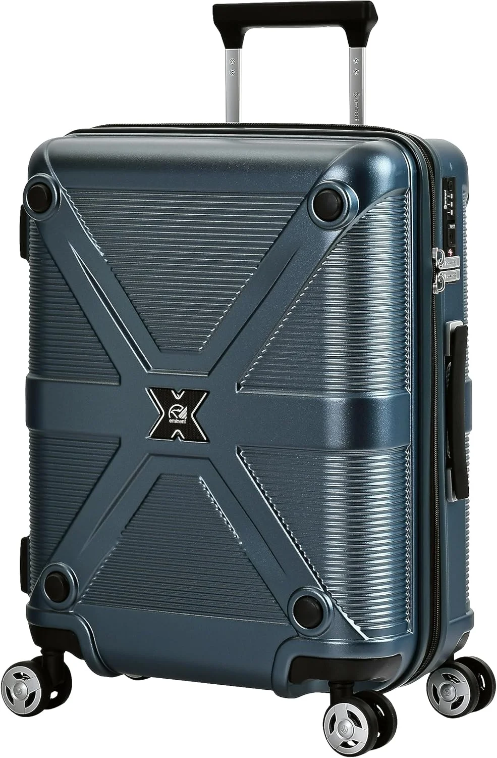 چمدان سخت پوسته ایمیننت مدل Makrolon PC، چمدان ترولی فشن، مناسب حمل دستی با قفل ترکیبی مورد تایید TSA و 4 چرخ دوبل اسپینر 360 درجه بی صدا، KJ97 (سایز کابین 20 اینچ، گرافیت)