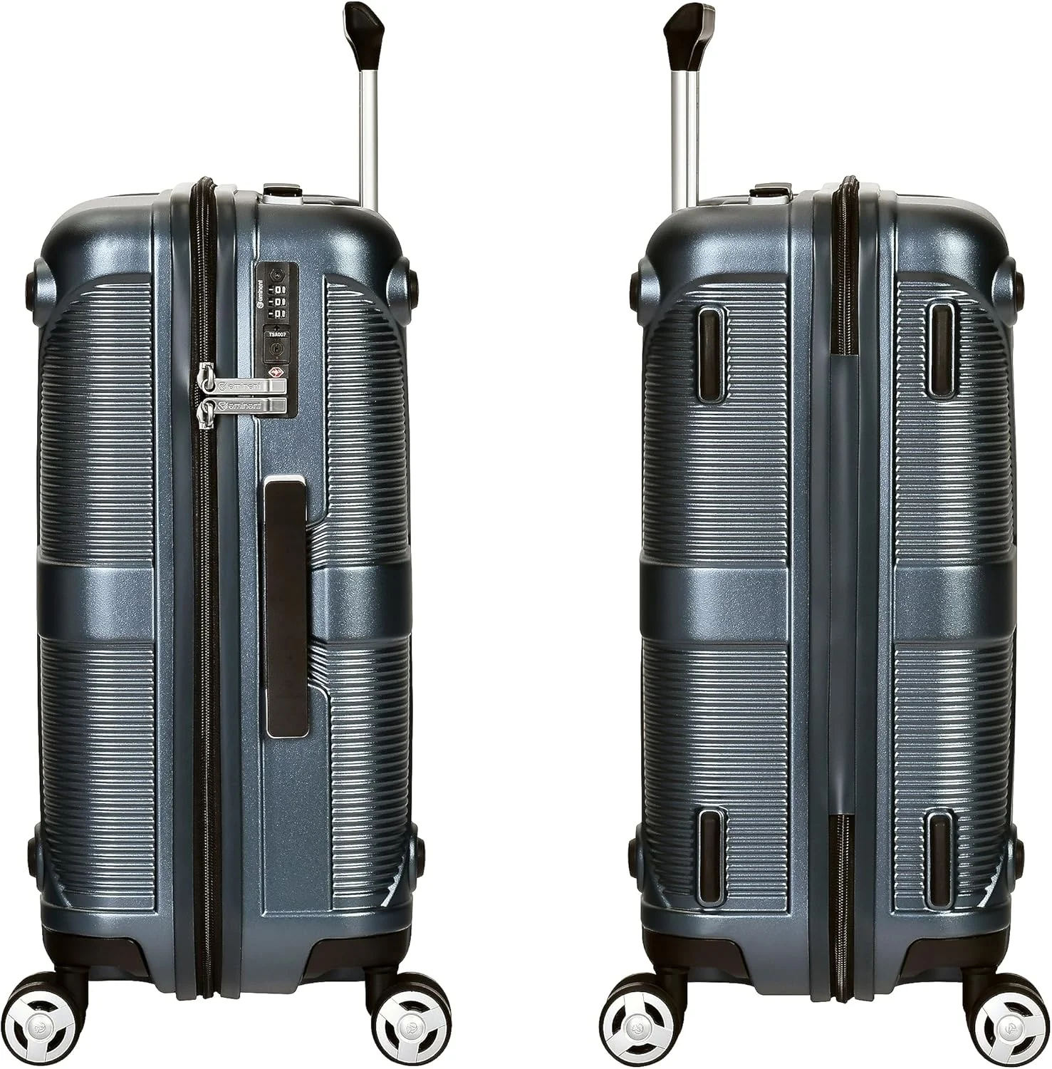 چمدان سخت پوسته ایمیننت مدل Makrolon PC، چمدان ترولی فشن، مناسب حمل دستی با قفل ترکیبی مورد تایید TSA و 4 چرخ دوبل اسپینر 360 درجه بی صدا، KJ97 (سایز کابین 20 اینچ، گرافیت)