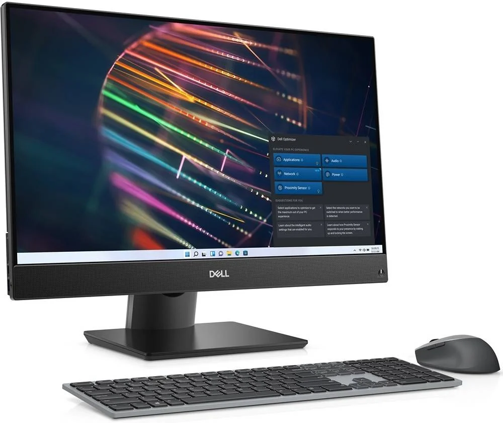 کامپیوتر رومیزی آل این وان Dell OptiPlex 7400، صفحه نمایش لمسی 23.8 اینچی FHD، پردازنده Intel Core i7-13700، رم 8 گیگابایتی، حافظه SSD 512 گیگابایتی، قابلیت تنظیم ارتفاع، کیبورد سیمی عربی + ماوس اپتیکال، Windows 11 Pro، مشکی | OptiPlex 7400