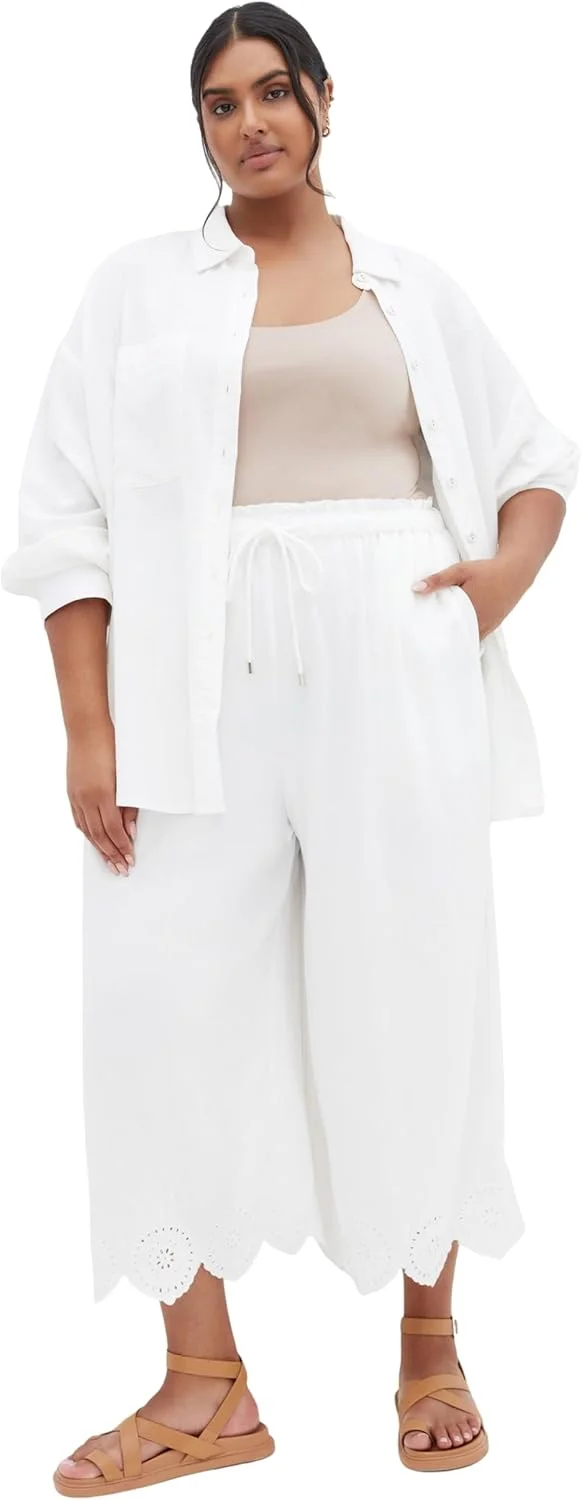 شلوار زنانه سایز بزرگ City Chic - مدل کروشه کوتاه Alaia شلوار زنانه سایز بزرگ City Chic - مدل کروشه کوتاه Alaia