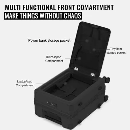 چمدان کابین بادوام با بدنه سخت - چمدان مسافرتی سبک وزن 20 اینچی با چرخ های اسپینر، طراحی قابل گسترش و کیف ترولی شیک برای سفرهای کاری یا تفریحی