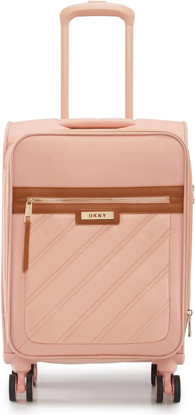 چمدان چرخ‌دار سبک وزن DKNY SWEET DREAMS، یک تکه، با قفل TSA (شکوفه هلو، سایز 20 اینچ)