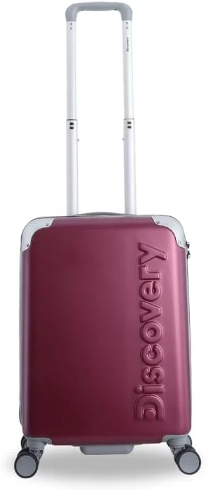 چمدان چرخ‌دار سخت ABS Discovery Focus، مناسب سفر و کار، بادوام و سبک با ۴ چرخ دوبل، قفل ترکیبی امن، سایز کابین ۲۰ اینچ - بنفش.