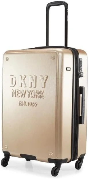 چمدان سخت نیویورکر DKNY، جنس ABS، رنگ شامپاین، سایز 24 اینچ