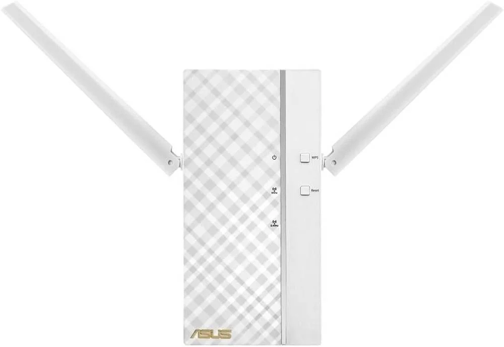 تقویت کننده بی سیم ASUS RP-AC66، AC1750، دو بانده، وای فای 802.11ac، سرعت تا 1750 مگابیت بر ثانیه، نشانگر LED، 1x LAN، سفید | 90IG0250-BU2R00