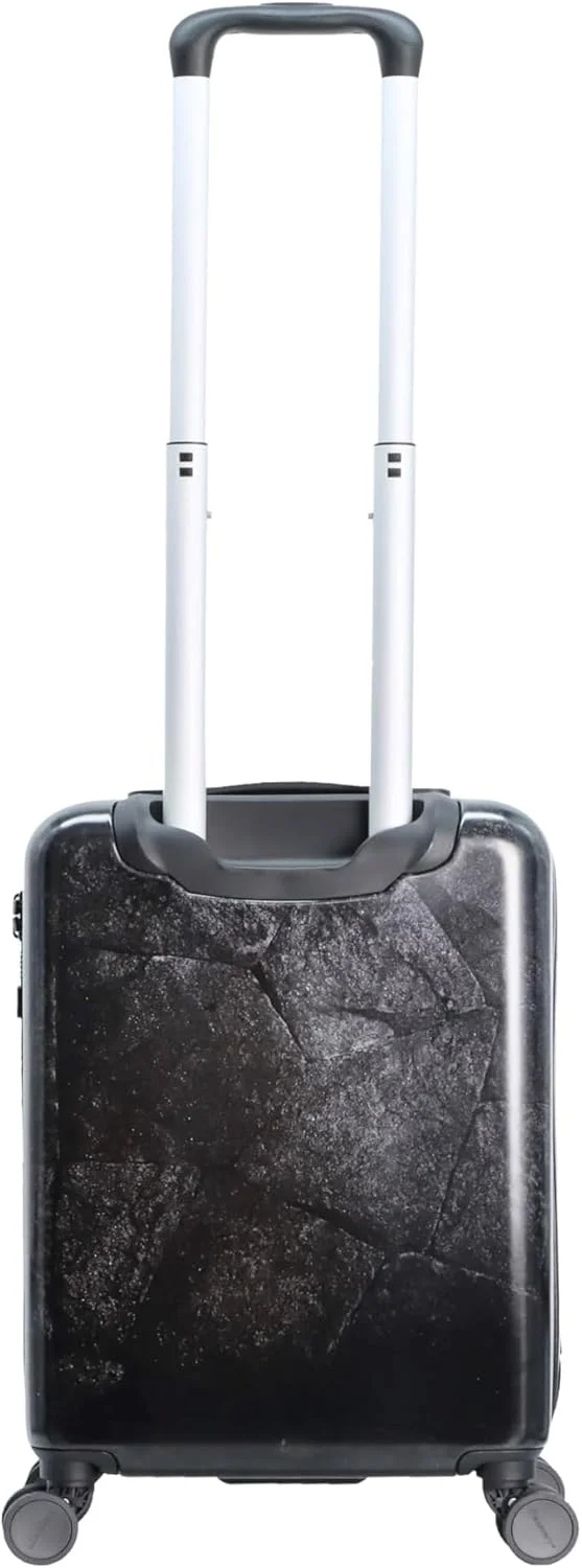 چمدان کابین کوچک سفری سخت پوسته ABS Discovery Stone مشکی، چمدان مسافرتی بادوام و سبک وزن، کیف چرخ دار 4 چرخ دوبل با قفل ترکیبی (49 سانتی متر / 20 اینچ).