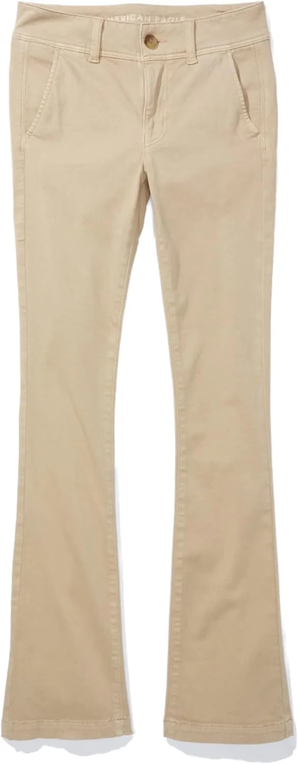 شلوار بوت کات زنانه امریکن ایگل با فاق کوتاه و کشی شلوار بوت کات زنانه امریکن ایگل با فاق کوتاه و کشی